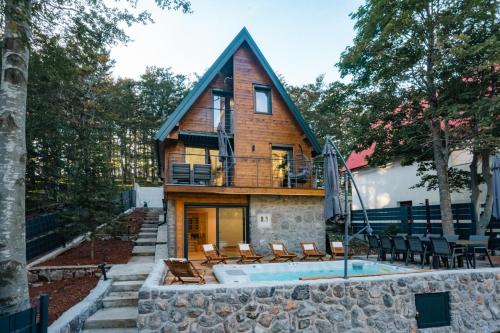 陽台/露台, The Magic Forest - Holiday Home & Spa Zone Platak in 沙夫里