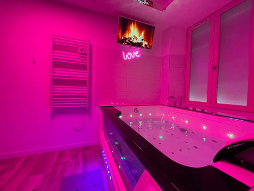 Studio Love Room spa 2 places et cinéma (Studio Love Room spa 2 places et cinema) in Saint-Mesmes