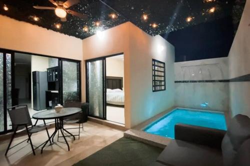 Villa con Alberca Privada, 3 Recamaras 6 Personas