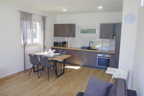 Konyha, Holiday house with private pool in village Šišan (Holiday house with private pool in village Sisan) in Šišan