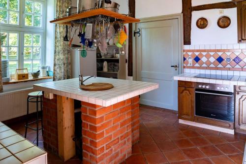 virtuve, Alter Pfarrhof Rambow Wohnung 1 in Moltzow