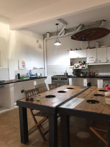 주방, La Maquinita Hostel in 마드 델 플라타