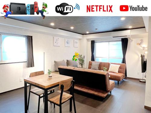 好立地"なんば駅徒歩4分"黒門市場1分彡Wi-Fi彡任天堂switch彡NETFLIX - Tap to explore photos