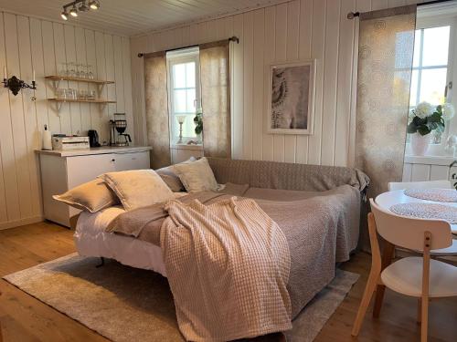 Lilla grona huset pa garden