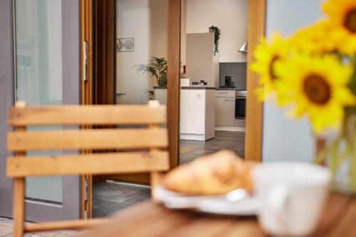 陽台/露台, Ajko Homes - Loft-Apartment mit Parkplatz bei Heidelberg in 多森海姆