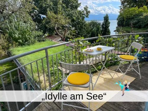 Ferienwohnung Idylle am See - idyllisch auf der Insel mit Balkon und Seesicht und direkter Seelage in Lindau, Deutschland