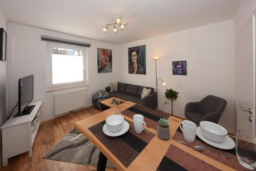 共用Lounge/電視區, Ferienwohnung am Rathaus in 蘭茨圖爾