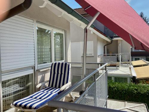 Balcony/terrace, Ferienwohnung Am Muhlkanal - Schon gelegen mit Balkon und Blick ins Grune in Langenargen