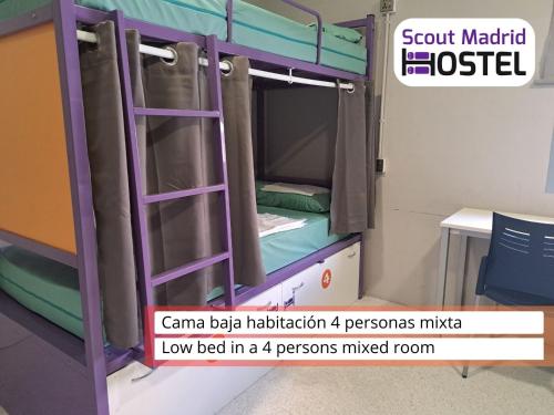 Scout Madrid Hostel Room Type - Bed in 4-Bed Mixed Dormitory Room