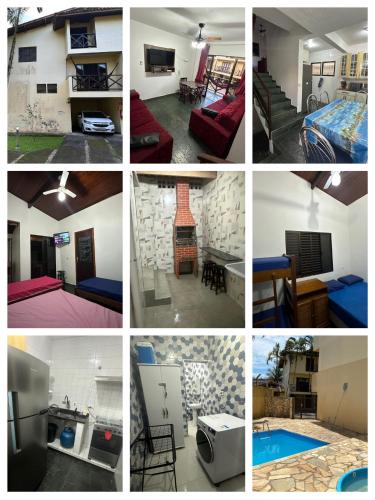 TRIPLEX piscina churrasqueira lava e seca Wi-Fi e 2 TVs em Condomínio com 90m2 no centro de Ubatuba