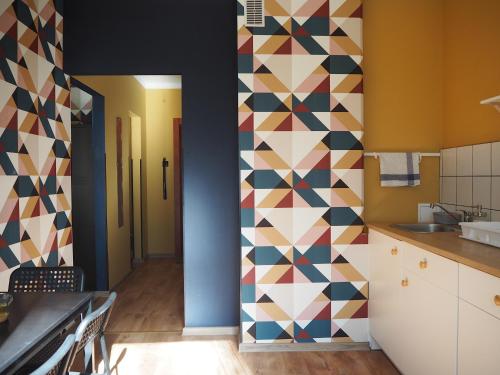 廚房, Cozy city center apartment in 維薩吉納斯