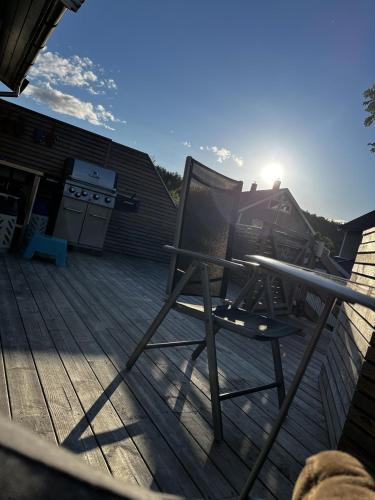 Balcony/terrace, Loftroom in townhouse Oslo 1 singel bed 1 double bed in Alna