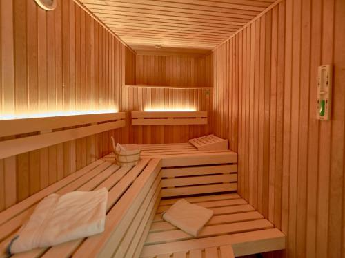 Sauna, Villa Beatrice in Binz - WG 2 mit Terrasse strandnah in Ostseebad Binz