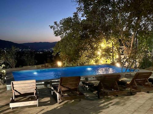 Saguramo Cozy Villa with Pool & Mountain View