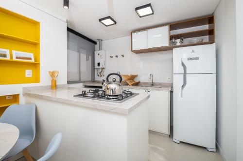 Konyha, Belíssimo e moderno studio para casais STU309 (Belissimo e moderno studio para casais STU309) in Trindade