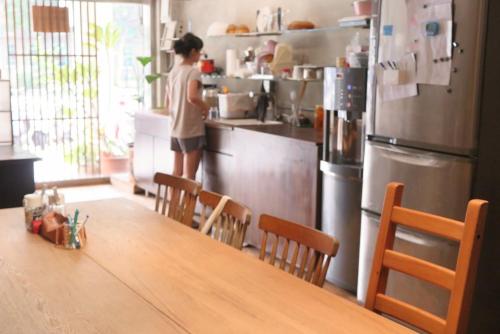 Kitchen, Walk Home Hostel near Museum of Ancient Taiwan Tiles