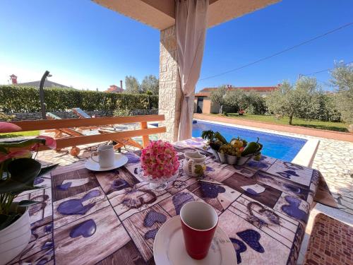 Villa Mirela with a comfortable garden and pool in Grandici