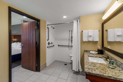 King Suite with Mobility Accessible Roll-In Shower and Balcony