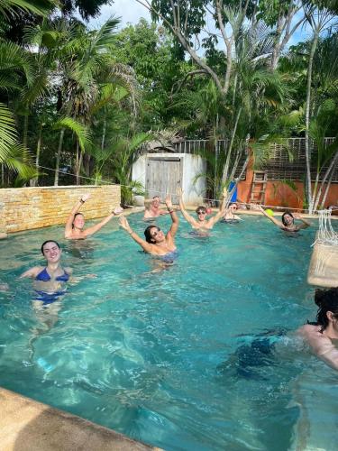 Úszómedence, Nopalero Hostel in Puerto Escondido