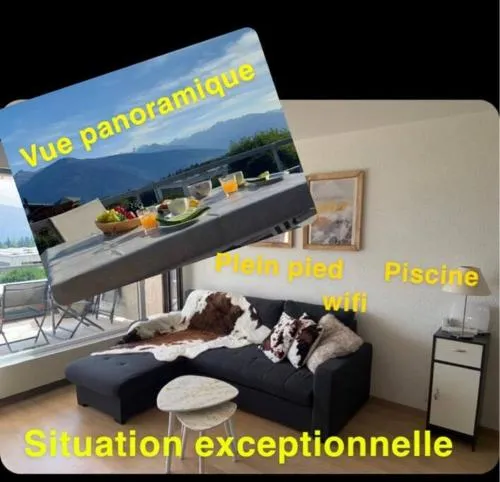 Charmant logement vue dégagée Jeanne d'Arc in Crans-Montana, Schweiz