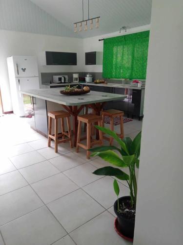 Konyha, Akivai Lodge - Maison de vacance Ua-Pou Marquises in Ua Pou