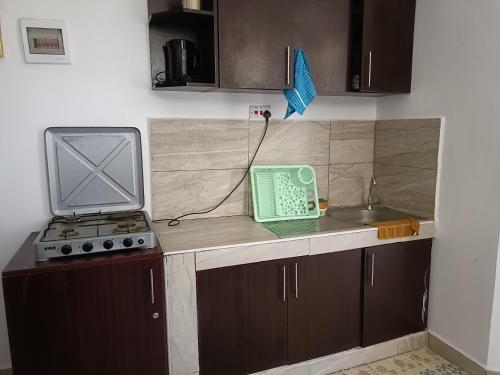 Kitchen, Affordable neat studio furnished apartment in Mtwapa in Mtwapa