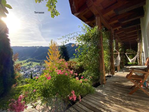 *Panorama Chalet Sonnberg* Gartensauna Balkon Dachterrasse