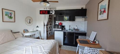 Darmaillacq Studio avec Balcon, parking, Netflix