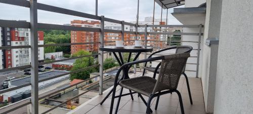 陽台/露台, Затишна квартира біля парку Відродження in 捷爾諾波爾