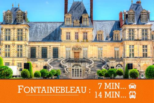 Appartement standing à 7min de Fontainebleau centre, 3min de Moret-sur-Loing et 45min de Paris (1min à pied de la gare)