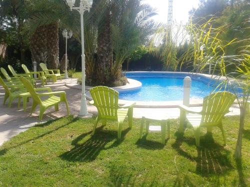 2 bedrooms house with shared pool furnished terrace and wifi at Elx 6 km away from the beach