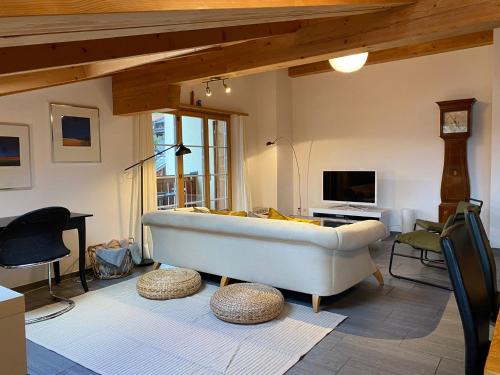 Attic in the Alps in Luzein, Schweiz