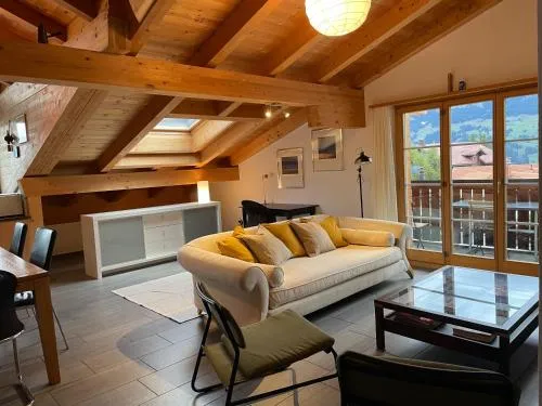 Attic in the Alps in Luzein, Schweiz