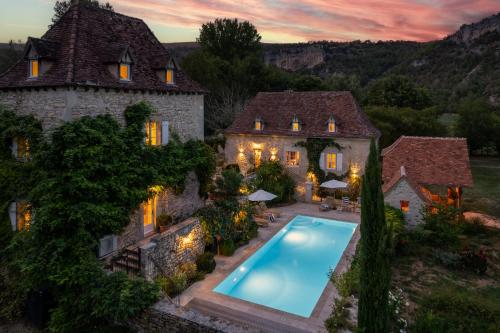 Viesnīcas āriene, Le Moulin sur Célé - Luxury Villas with Private Pool (Le Moulin sur Cele - Luxury Villas with Private Pool) in Saint-Sulpice (Midi-Pyrenees)