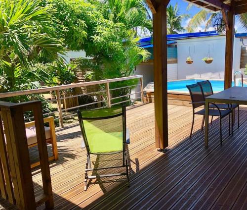 Балкон/тераса, MANGOBELO entre océan et rivières (MANGOBELO entre ocean et rivieres) in Capesterre-Belle-Eau