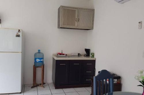 virtuve, Casa Laguna Milagros, a 20 minutos de Bacalar in Huay-Pix