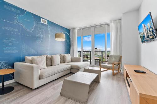 Modern one bedroom rental at Beach Walk Resort 17th floor Miami in Hollywood, USA
