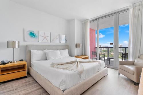 Modern one bedroom rental at Beach Walk Resort 17th floor Miami in Hollywood, USA