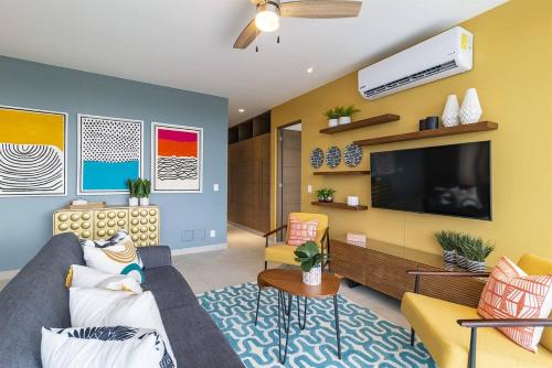 New modern beach + jungle penthouse condo in Akumal, Mexico