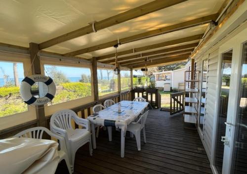 陽台/露台, Mobilhomes Quiberon Camping Conguel - Bord de Mer in 屈伊伯龍