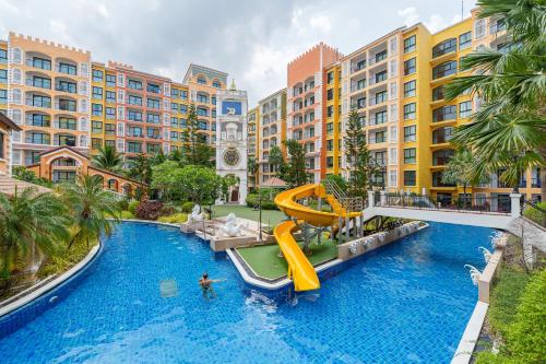 27 négyzetméteres stúdió Apartman 1 fürdőszobával Jomtien part területén (Pool view room at Pattaya resort D) near Pattaya Floating Market