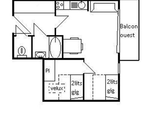 Appartement Méribel, 2 pièces, 4 personnes - FR-1-180-99