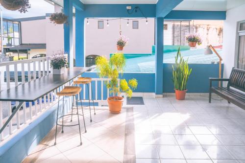 balkon/terras, Hotel Alicia in La Fortuna