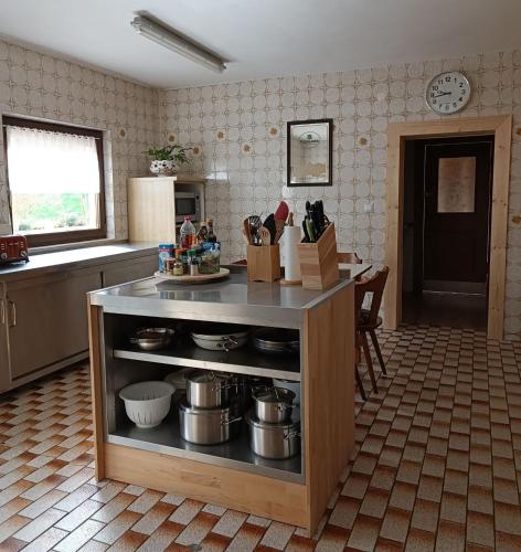 ห้องครัว, Ferienhaus Bergesblick in ลาม