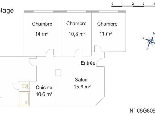 Gîte Colmar, 4 pièces, 6 personnes - FR-1-744-36