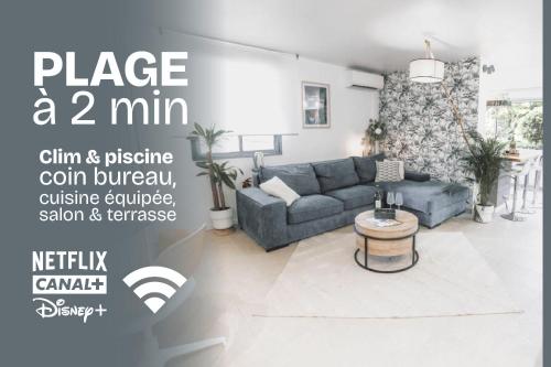 T3- un Oasis rénové et climatisé au centre de LGM