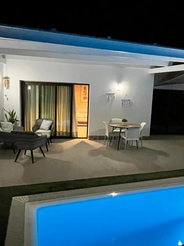 2 bedrooms villa with sea view private pool and enclosed garden at El Roque El Cotillo 1 km away from the beach