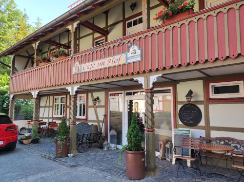 Viesnīcas āriene, Cafe im Hof- Bed & Breakfast in Straufhain