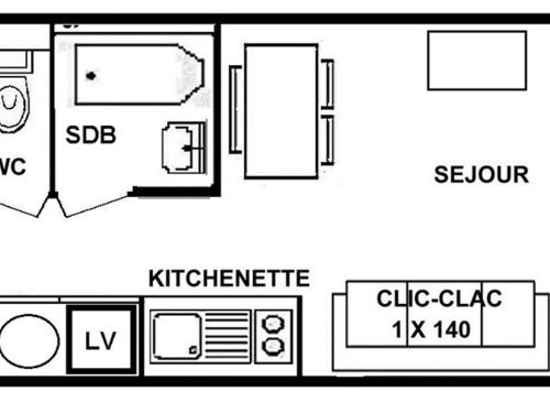 Appartement Les Saisies, 1 pièce, 4 personnes - FR-1-594-169