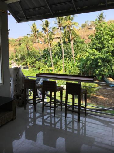 Balcony/terrace, blue waves hostel amed in Amed